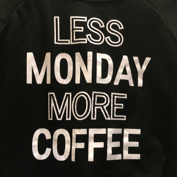 BLACK SWEATSHIRT TOP PULL OVER CREW NECK NEW M - Picture 7 of 7